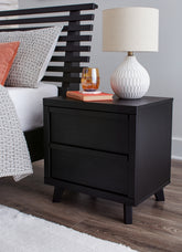 Coral Furniture - Ashley Furniture - Danziar Bedroom - Full Panel Bed / Black - B1013B20