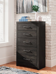 Coral Furniture - Ashley Furniture - Hollivern Bedroom - Twin Panel Bed with Storage / Dark Gray - PCB2108B18
