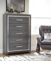 Coral Furniture - Ashley Furniture - Lodanna Bedroom - Two Drawer Night Stand / Gray - B214-92