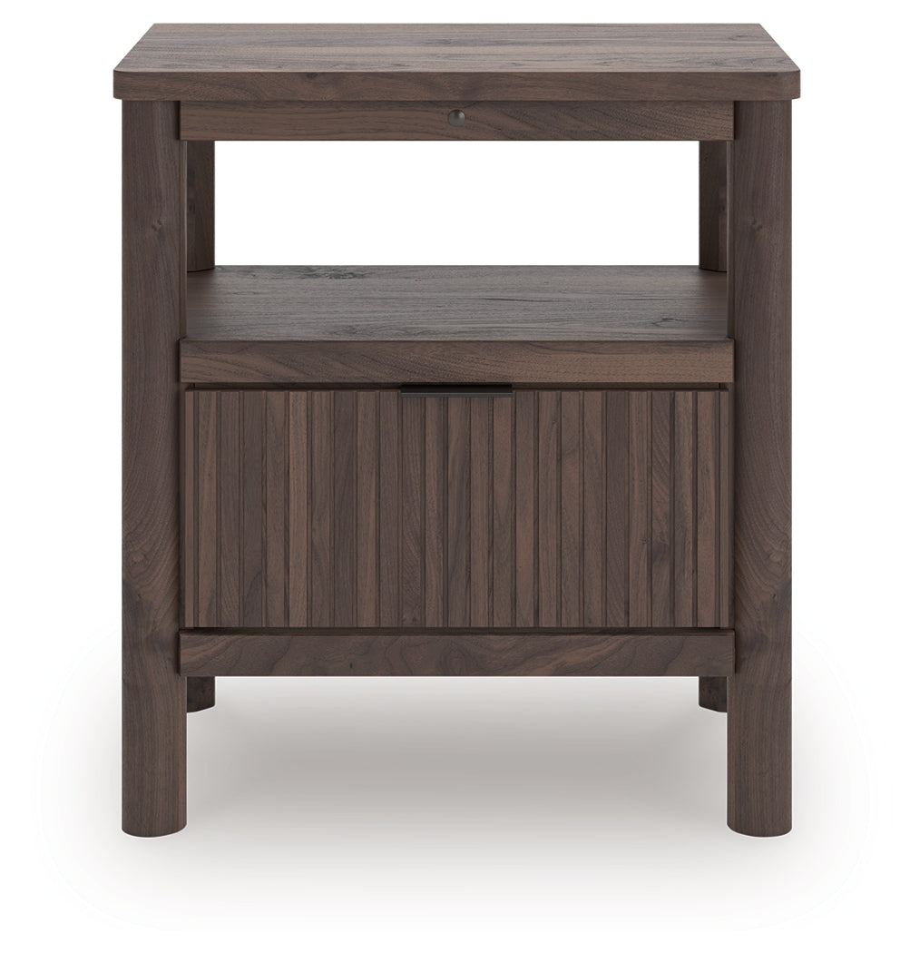 Coral Furniture - Ashley Furniture - Pamytta Bedroom - One Drawer Night Stand / Brown - PCB2614-91