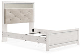 Coral Furniture - Ashley Furniture - Altyra Bedroom - King Upholstered Bookcase Bed with Storage / White - B2640B30
