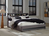 Coral Furniture - Ashley Furniture - Verishaw Bedroom - California King Upholstered Bed / Gray - PCB2721B22