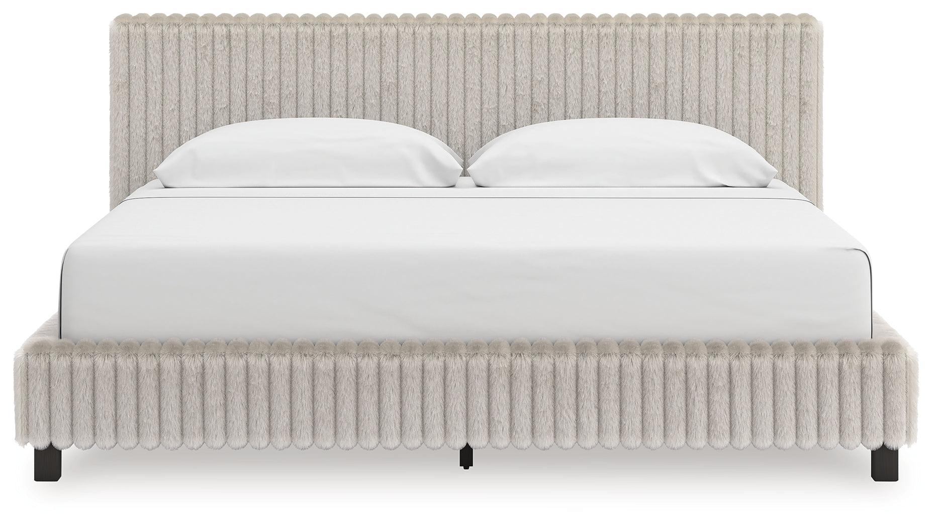 Coral Furniture - Ashley Furniture - Zuraleus Bedroom - California King Upholstered Bed / White - PCB3381B14
