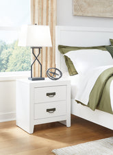 Coral Furniture - Ashley Furniture - Binterglen Bedroom - Full Panel Bed / White - B427B4