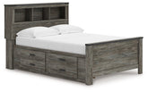 Coral Furniture - Ashley Furniture - Frandern Bedroom - Full Panel Bed with Storage / Black/Gray - B4480B24