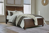 Coral Furniture - Ashley Furniture - Danabrin Bedroom - King Panel Storage Bed / Brown - B685B18