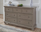 Coral Furniture - Ashley Furniture - Lettner Bedroom - California King Sleigh Bed / Light Gray - B733B36