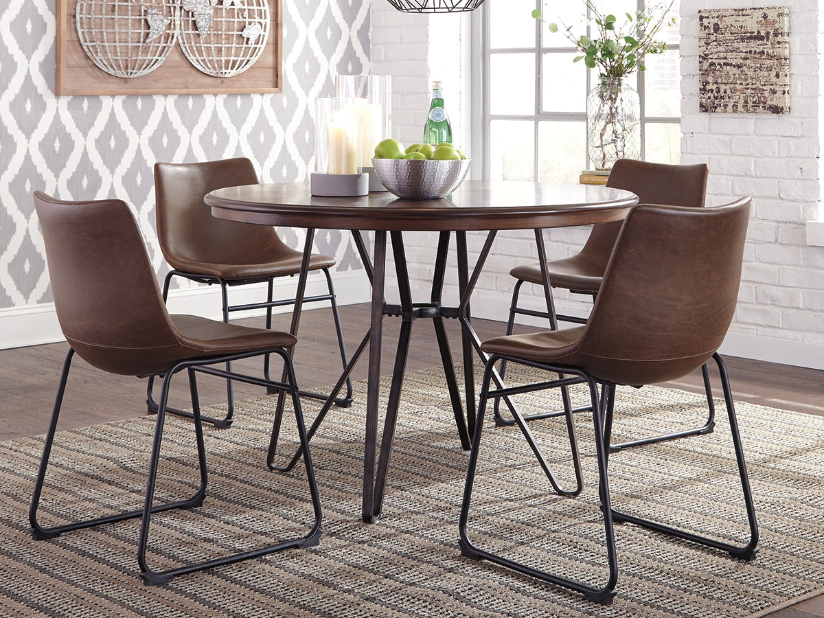 Coral Furniture - Ashley Furniture - Centiar Dining Room - Dining Chair (Set of 2) / Brown/Black - D372-01X2