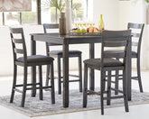 Coral Furniture - Ashley Furniture - Bridson Dining Room - RECT DRM Table Set (6/CN) / Gray - D383-325