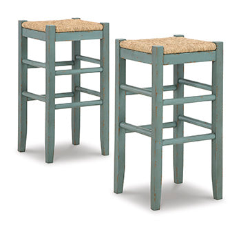 Coral Furniture - Ashley Furniture - Mirimyn Dining Room - Counter Height Bar Stool (Set of 2) / Black - D508-124X2
