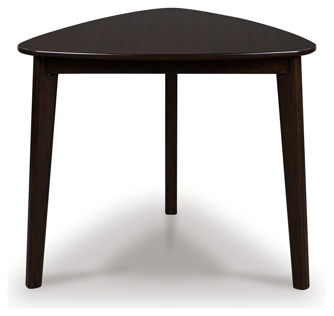Coral Furniture - Ashley Furniture - Mallenette Dining Table - Triangle Dining Room Table / Merlot - PCD607-16