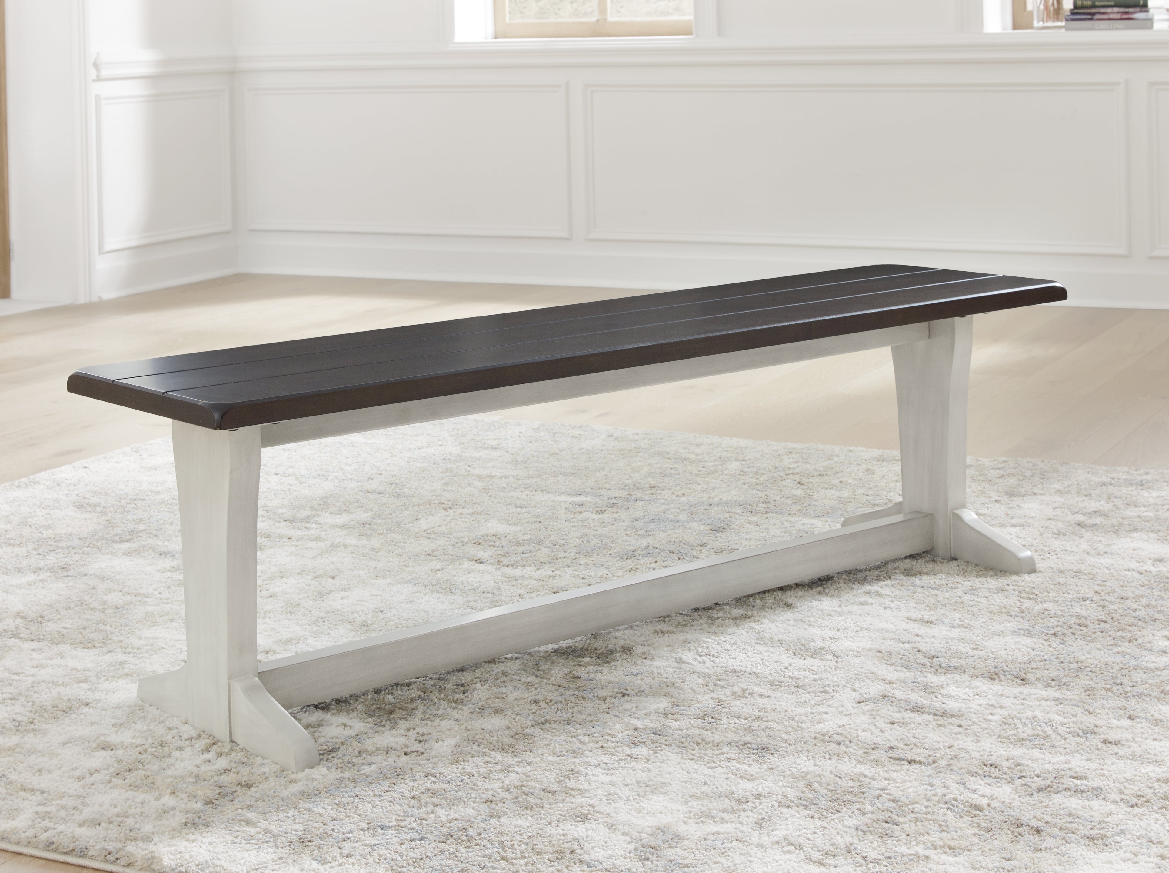Coral Furniture - Ashley Furniture - Darborn Dining Room - Dining Table / Gray/Brown / 40"W x 78"D x 30"H - D796D3