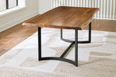 Coral Furniture - Ashley Furniture - Fortmaine Dining Room - Rectangular Dining Room Table / Brown/Black - D872-25