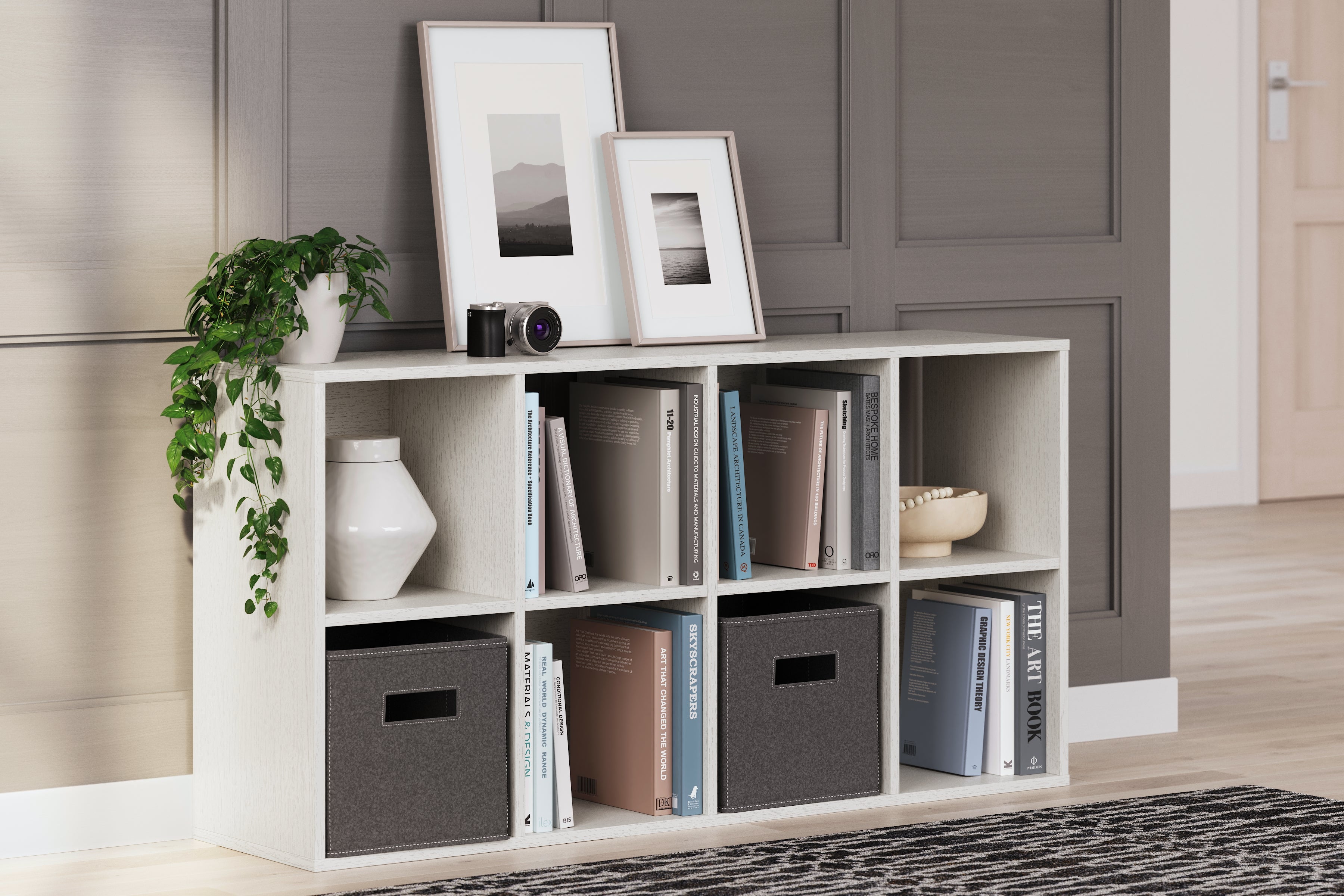 Coral Furniture - Ashley Furniture - Aprilyn Eight Cube Organizer - Eight Cube Organizer / White - EA1024-4X2