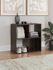 Coral Furniture - Ashley Furniture - Glosmount Four Cube Organizer - Four Cube Organizer / Cherry/Light Brown - EA1055-2X2