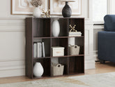 Coral Furniture - Ashley Furniture - Glosmount Nine Cube Organizer - Nine Cube Organizer / Cherry/Light Brown - EA1055-3X3