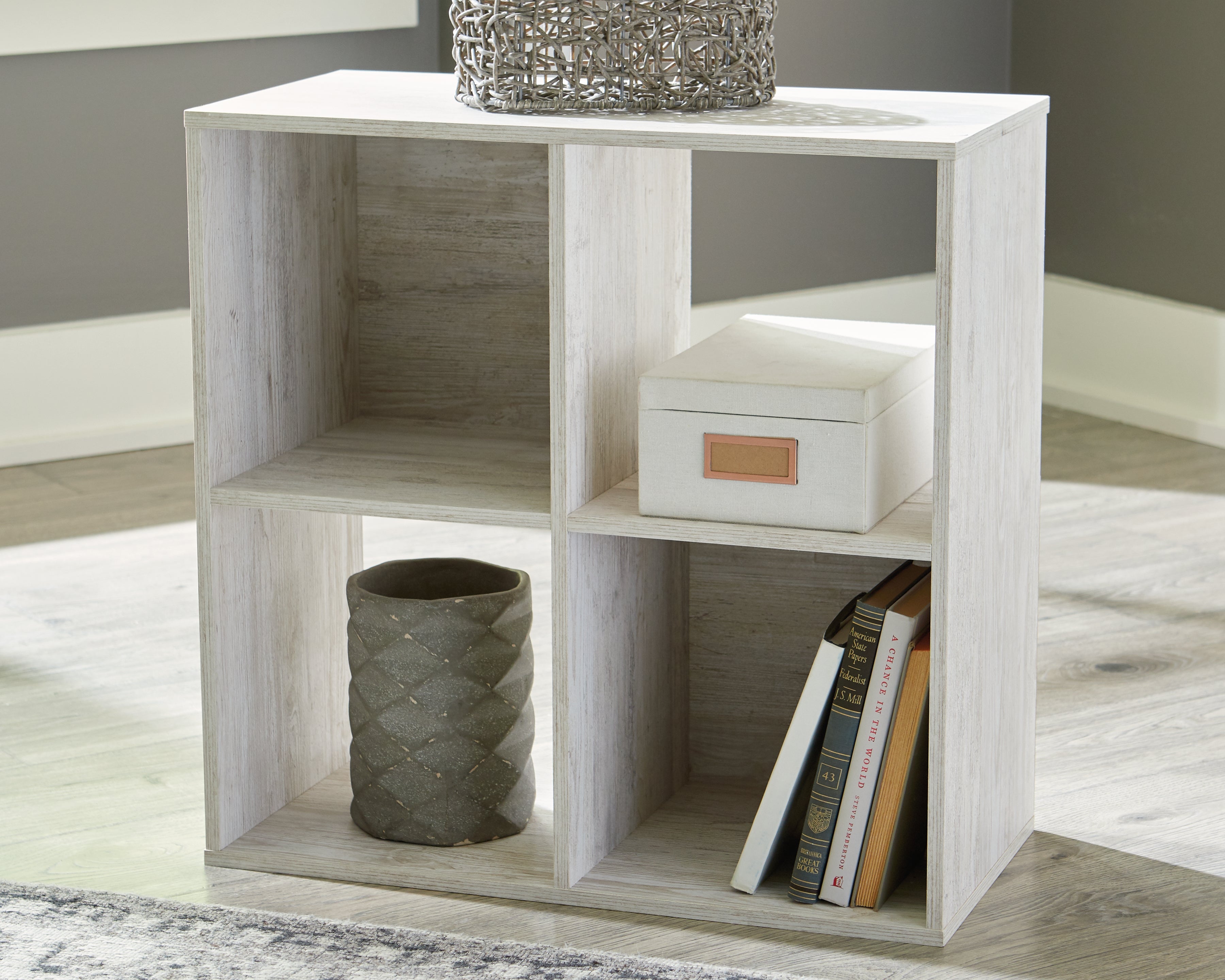 Coral Furniture - Ashley Furniture - Paxberry Four Cube Organizer - Four Cube Organizer / Whitewash - EA1811-2X2