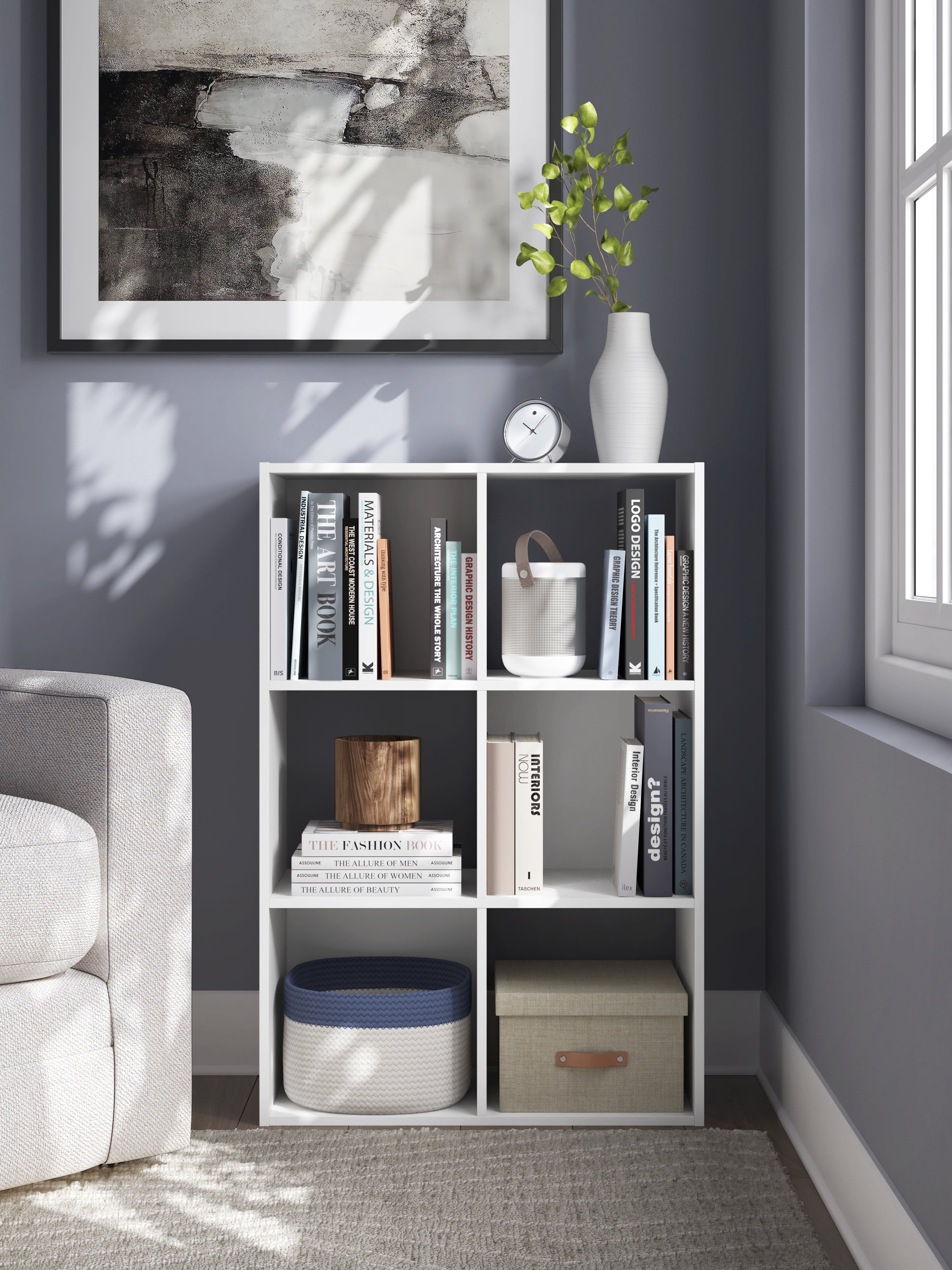 Coral Furniture - Ashley Furniture - Onita Six Cube Organizer - Six Cube Organizer / White - EA9630-3X2