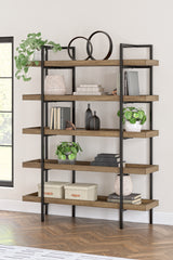 Coral Furniture - Ashley Furniture - Montia Bookcase - Bookcase / Light Brown - H632-70
