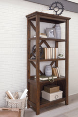 Coral Furniture - Ashley Furniture - Baldridge Bookcase - Large Bookcase / Rustic Brown - H675-17