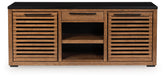 Coral Furniture - Ashley Furniture - Kallari Bookcase - Credenza / Warm Brown/Black - H737-60