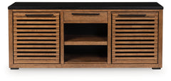 Coral Furniture - Ashley Furniture - Kallari Bookcase - Credenza / Warm Brown/Black - H737-60