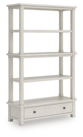 Coral Furniture - Ashley Furniture - Robbinsdale Bookcase - Bookcase / Antique White - H742-70