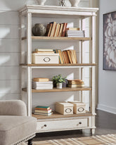 Coral Furniture - Ashley Furniture - Realyn Bookcase - Bookcase / Brown/White - H743-70