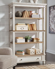 Coral Furniture - Ashley Furniture - Realyn Bookcase - Bookcase / Brown/White - H743-70