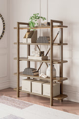 Coral Furniture - Ashley Furniture - Roanhowe Bookcase - Bookcase / Brown - H769-70