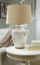Coral Furniture - Ashley Furniture - Emelda Lighting - Table Lamp (Set of 2) / Cream - L100664X2