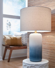 Coral Furniture - Ashley Furniture - Lemrich Lighting - Table Lamp (Set of 2) / White/Teal - L123874X2