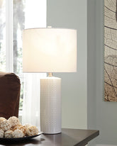 Coral Furniture - Ashley Furniture - Steuben Lighting - Ceramic Table Lamp (Set of 2) / White - L177904