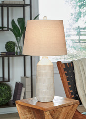 Coral Furniture - Ashley Furniture - Willport Lighting - Ceramic Table Lamp (Set of 2) / Off White - L177994