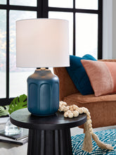 Coral Furniture - Ashley Furniture - Gierburg Lighting - Table Lamp (Set of 2) / Teal - L180214X2