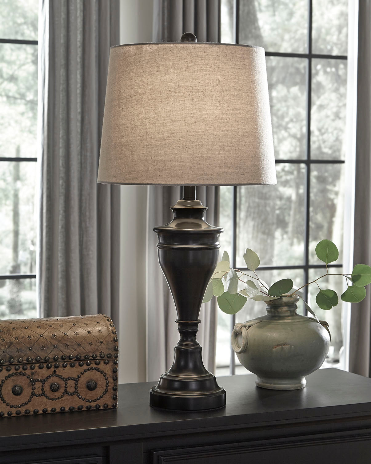 Coral Furniture - Ashley Furniture - Darlita Lighting - Metal Table Lamp (Set of 2) / Bronze Finish - L204024