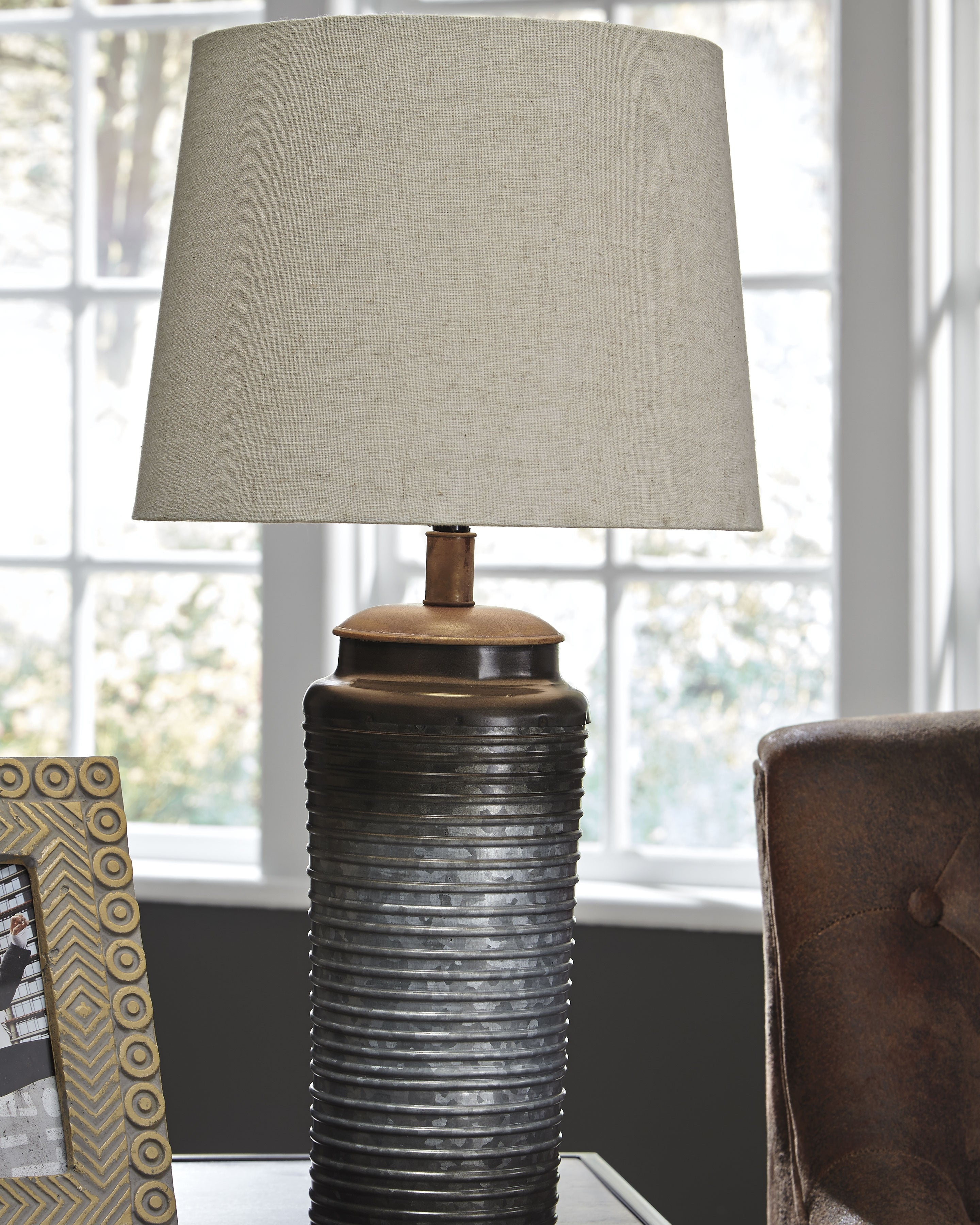 Coral Furniture - Ashley Furniture - Norbert Lighting - Metal Table Lamp (Set of 2) / Gray - L204064