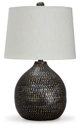 Coral Furniture - Ashley Furniture - Maire Lighting - Table Lamp (Set of 2) / Black/Gold Finish - L207294X2
