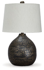 Coral Furniture - Ashley Furniture - Maire Lighting - Table Lamp (Set of 2) / Black/Gold Finish - L207294X2