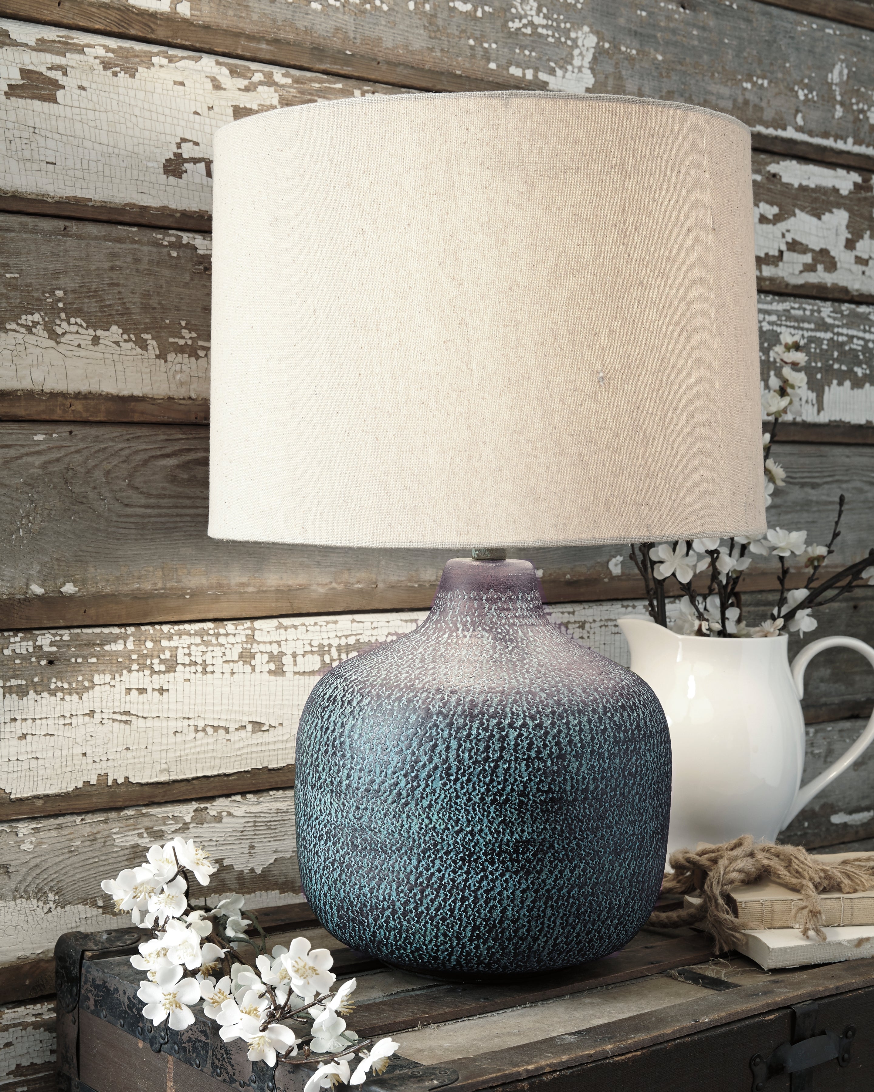 Coral Furniture - Ashley Furniture - Malthace Lighting - Table Lamp (Set of 2) / Patina - L207304X2