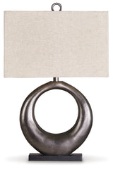 Coral Furniture - Ashley Furniture - Saria Lighting - Table Lamp (Set of 2) / Antique Silver Finish - L207394X2