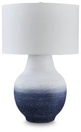 Coral Furniture - Ashley Furniture - Dashland Lighting - Metal Table Lamp (1/CN) / White/Navy - L207514