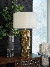 Coral Furniture - Ashley Furniture - Marshawn Lighting - Metal Table Lamp (1/CN) / Gold Finish - L207524