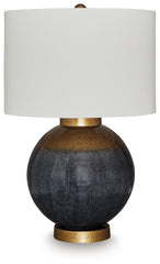 Coral Furniture - Ashley Furniture - Adara Lighting - Metal Table Lamp (1/CN) / Blue/Gold Finish - L207564