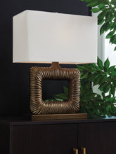 Coral Furniture - Ashley Furniture - Garronby Lighting - Metal Table Lamp (1/CN) / Antique Brass Finish - L207604