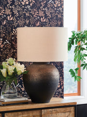 Coral Furniture - Ashley Furniture - Newgerhard Lighting - Metal Table Lamp (1/CN) / Brown/Black - L207644