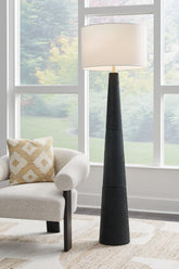 Coral Furniture - Ashley Furniture - Hallburg Lighting - Poly Floor Lamp (1/CN) / Black - L235761
