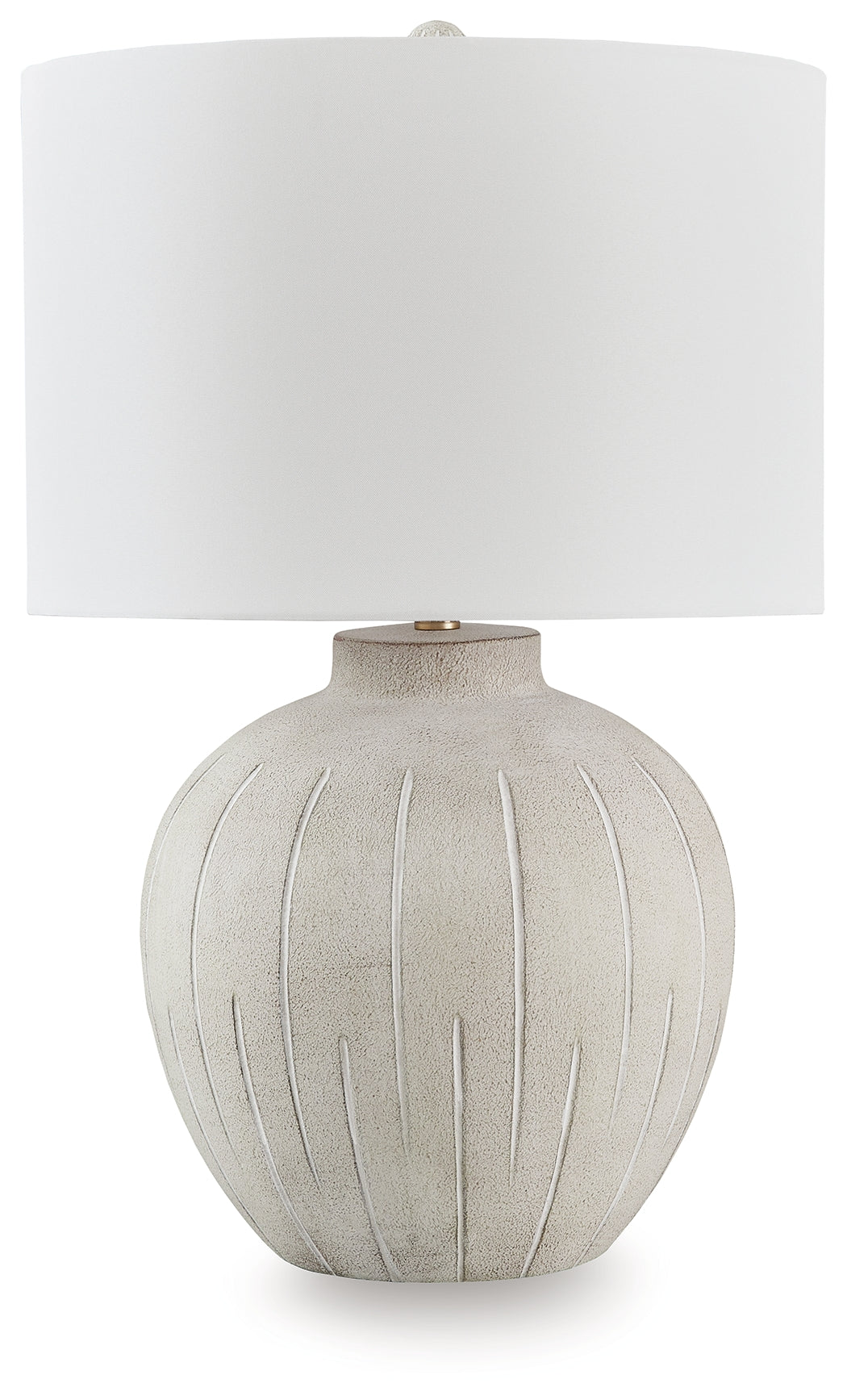 Coral Furniture - Ashley Furniture - Calbert Lighting - Poly Table Lamp (1/CN) / Warm Gray - L235824