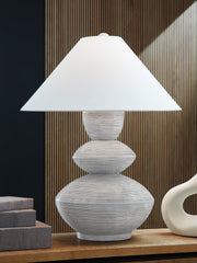 Coral Furniture - Ashley Furniture - Brickdon Lighting - Poly Table Lamp (1/CN) / Distressed White - L235874