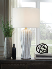 Coral Furniture - Ashley Furniture - Lanwell Lighting - Poly Table Lamp (1/CN) / Antique Gray - L235894
